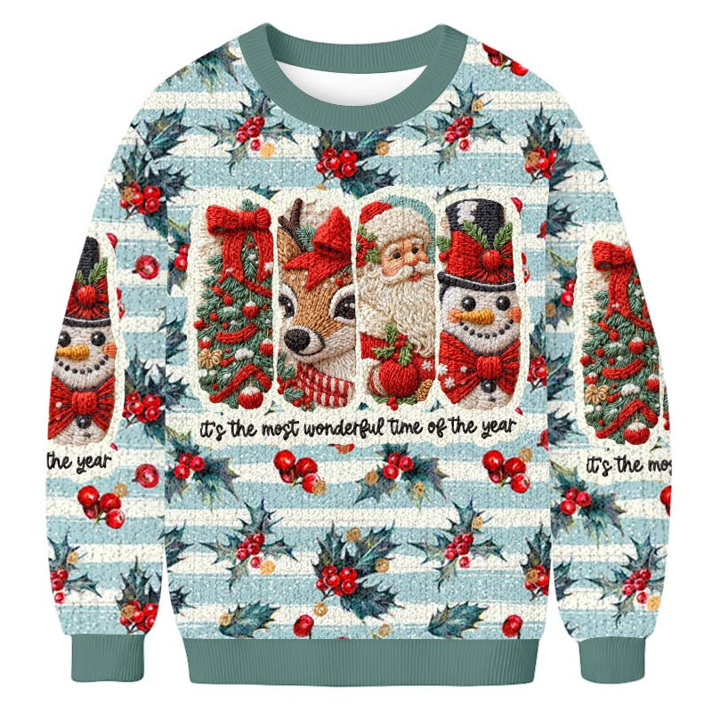 Festive Santa Claus Christmas Ugly Sweater Xmas Wear Funny Secret Santa Gifts