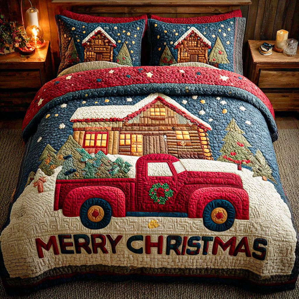 Festive Spirit Quilted Bedding Set Best Holiday Duvet Covers Great Family Gifts For Christmas