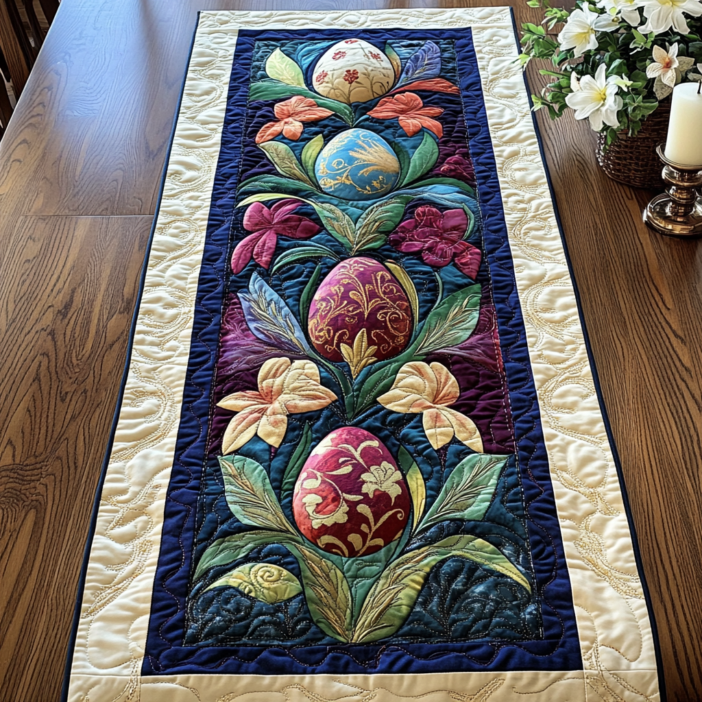 Festive Table Quilted Table Runner Easter Table Decor Ideas Unique Gifts For Family