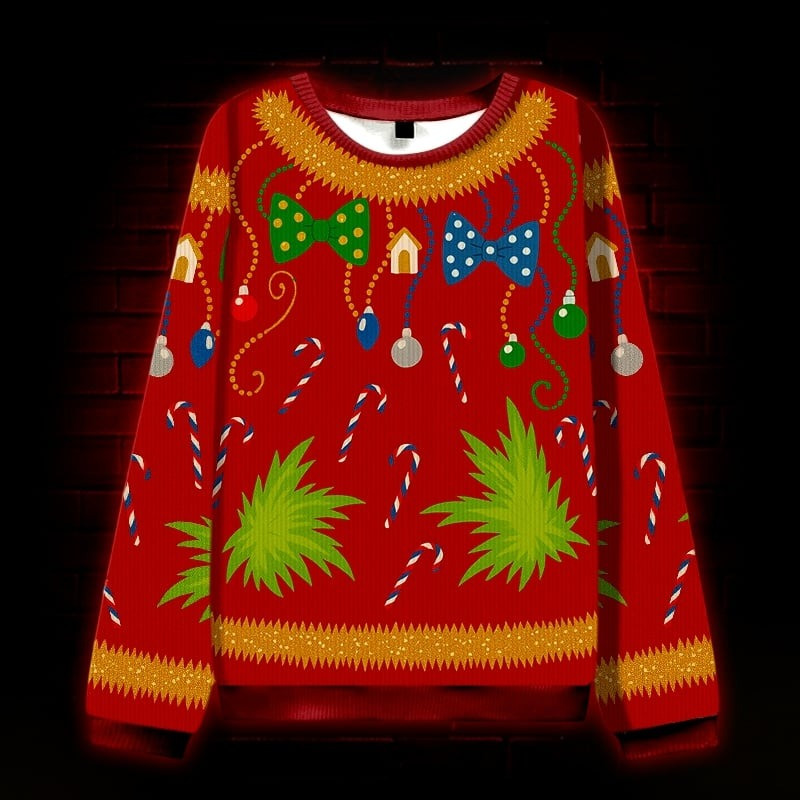 Festive Ugly Christmas Sweater Best Xmas Holiday Apparel Gifts For Party