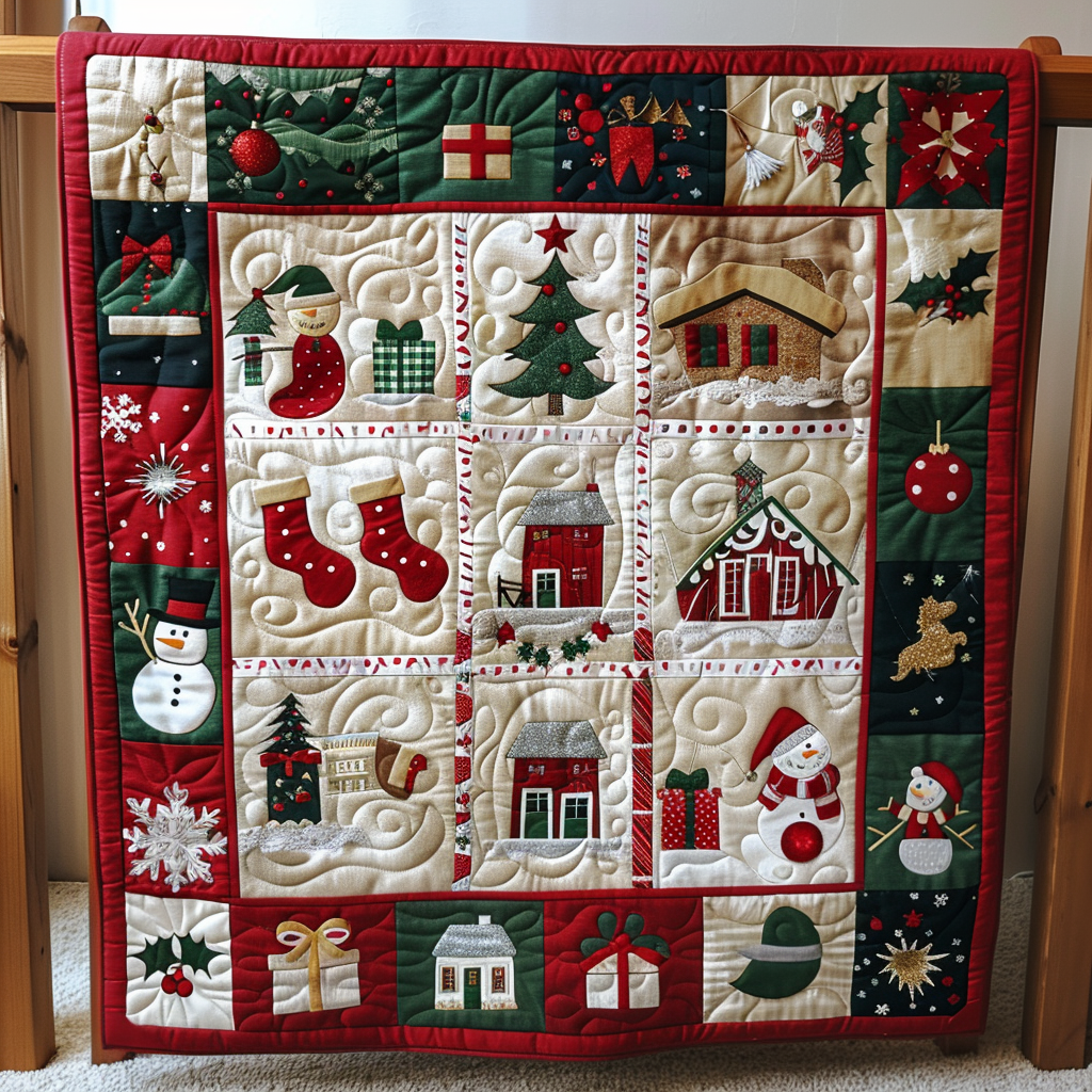 Festive Village Quilted Blanket Christmas Ideas For Girlfriend