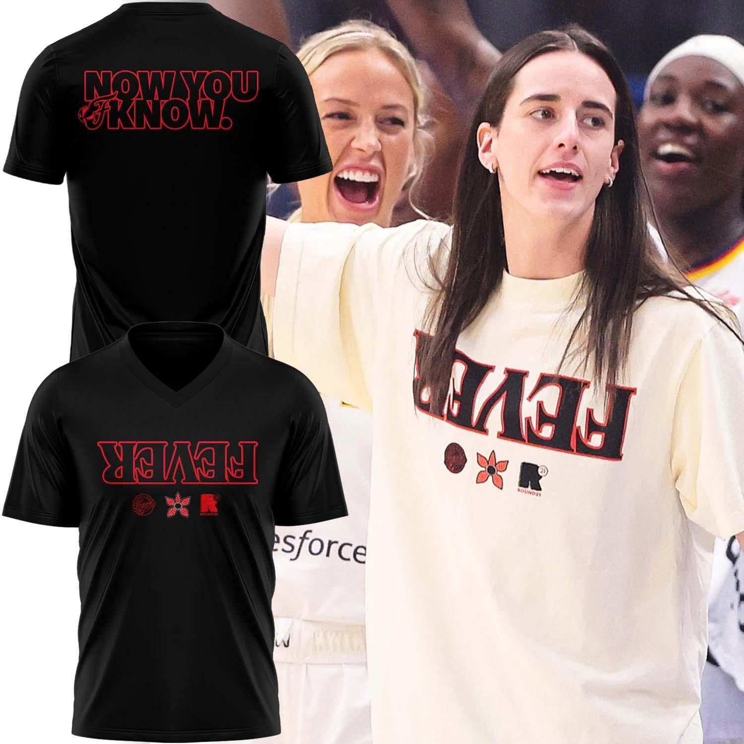 Fever Stranger Things Limited Edition Black V-neck Shirt Presents For Basketball Fans