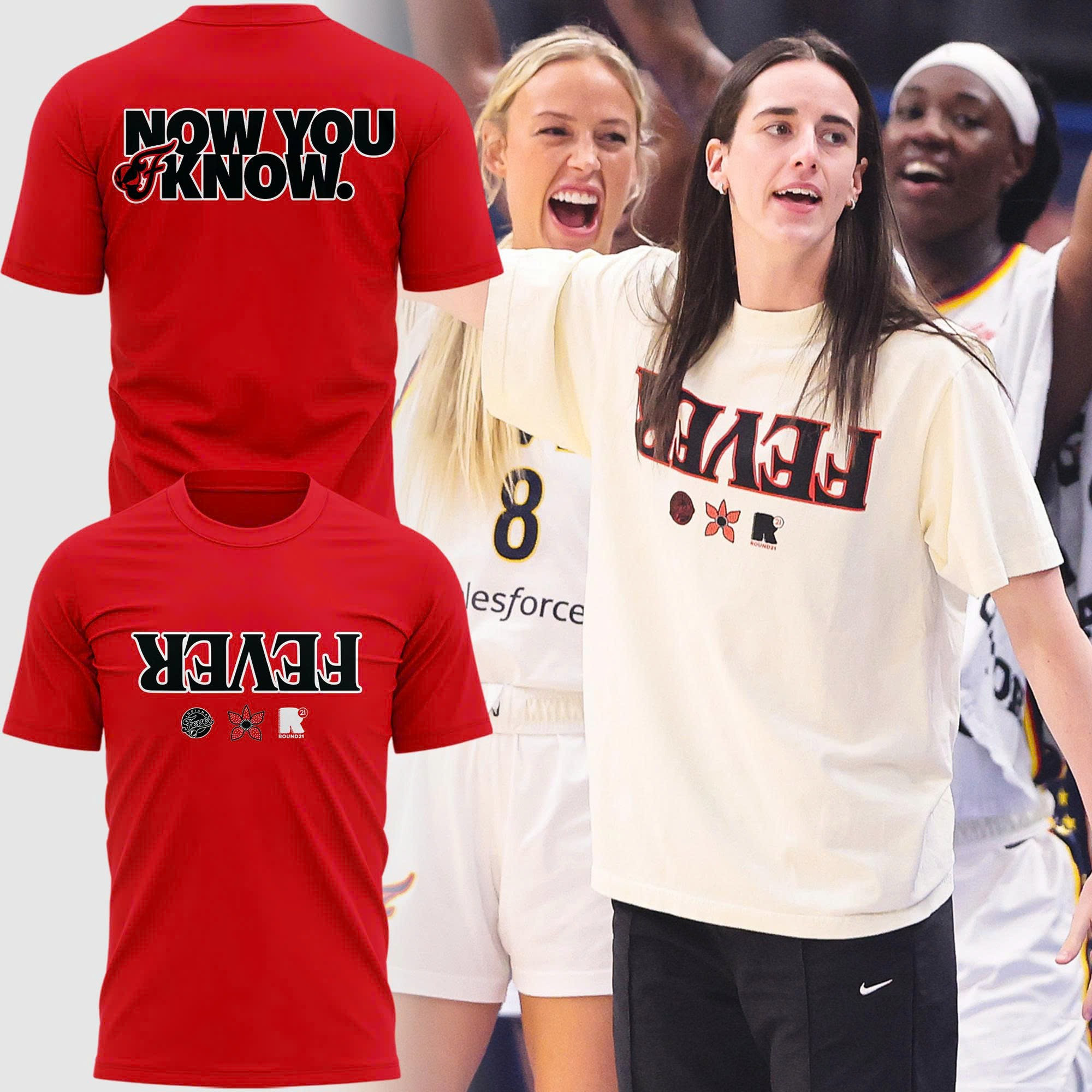 Fever Stranger Things Limited Edition Red Shirt Best Gifts For Basketball Fans