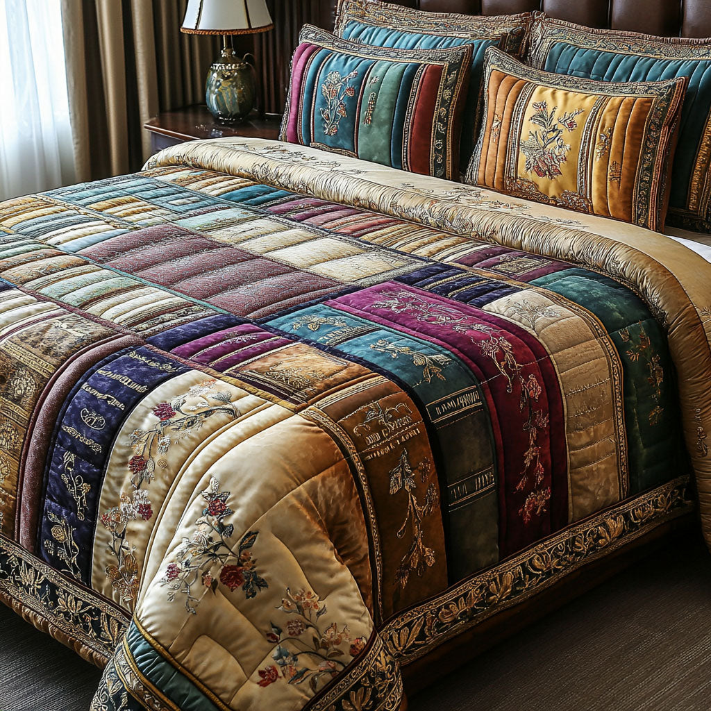 Fictional Comfort Quilted Bedding Set Unique Bed Sheet Set Christmas Gifts For Book Lovers