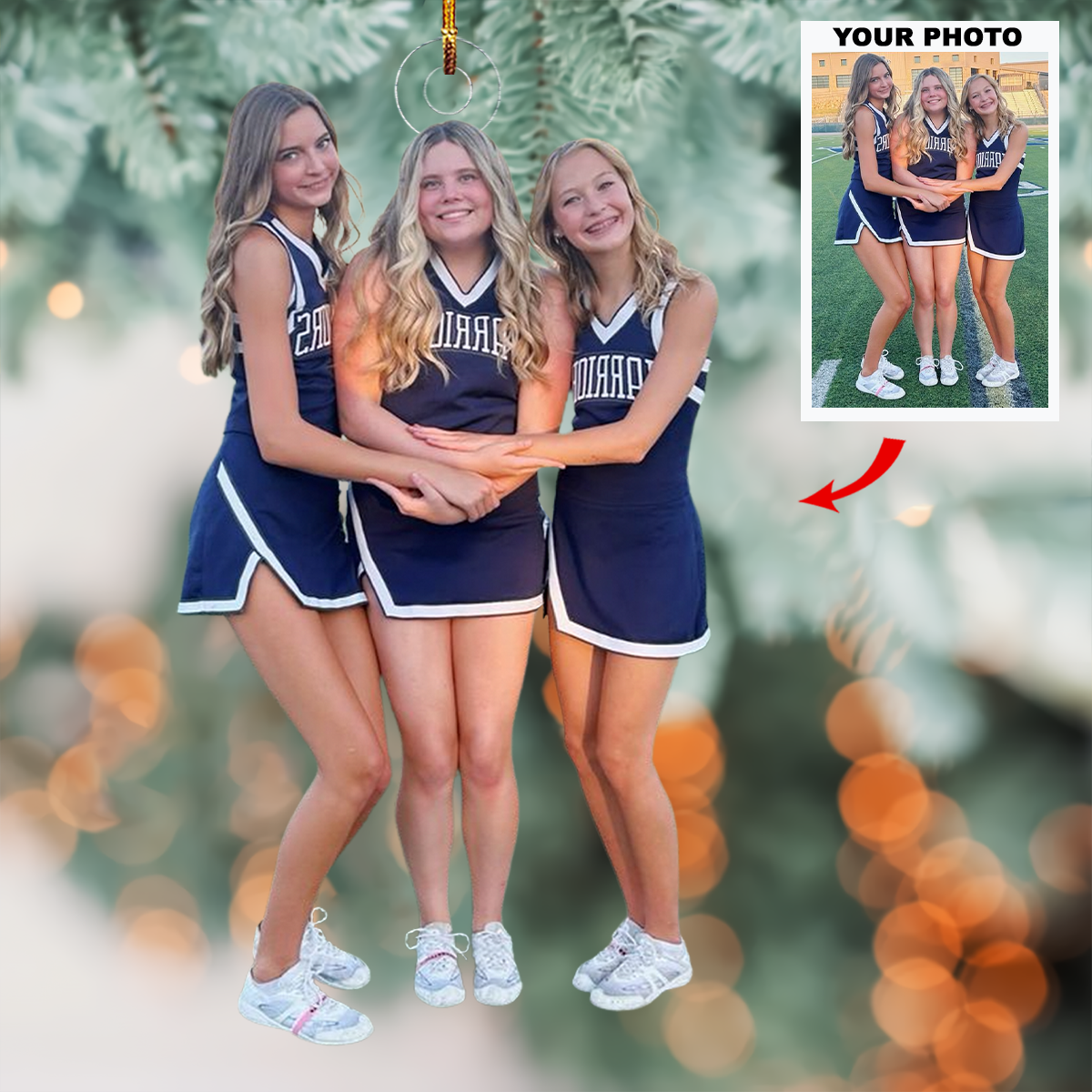 Field Friends Personalized Photo Mica Ornament Gift For Friends Besties