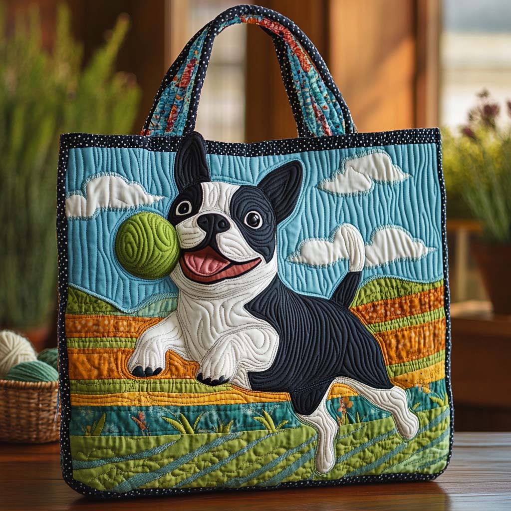 Field Jump Quilted Tote Bag Dog Presents For Humans