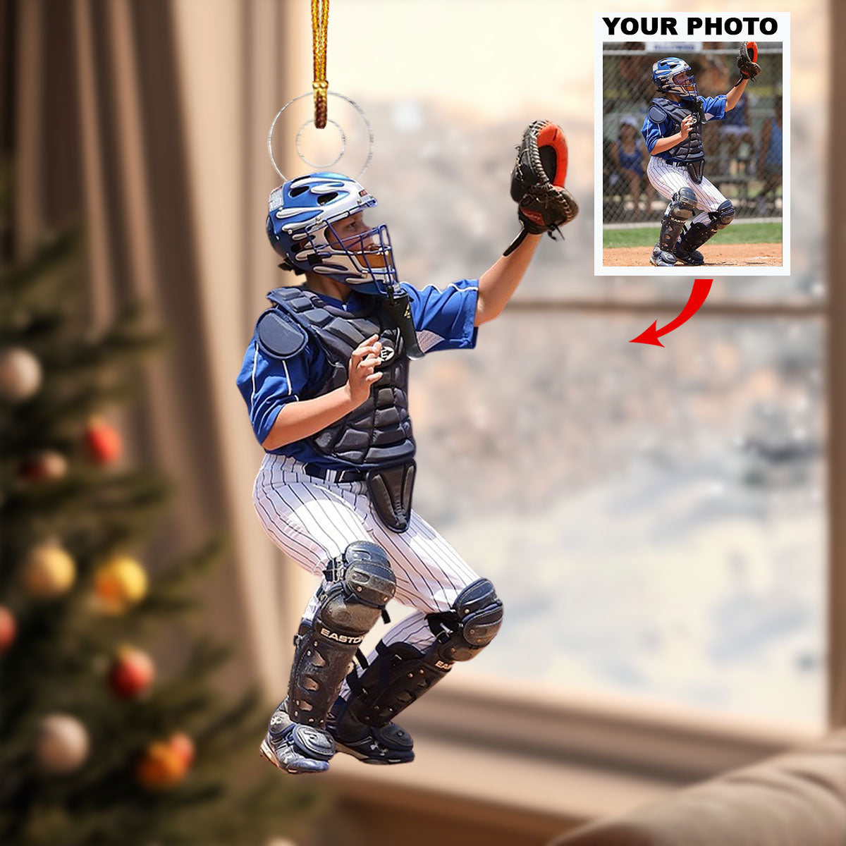 Field Of Dreams Personalized Photo Mica Ornament Christmas Gift For Sports Lovers