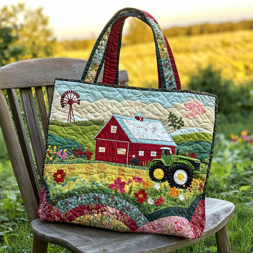 Field of Dreams Quilted Tote Bag Gifts For Ranchers
