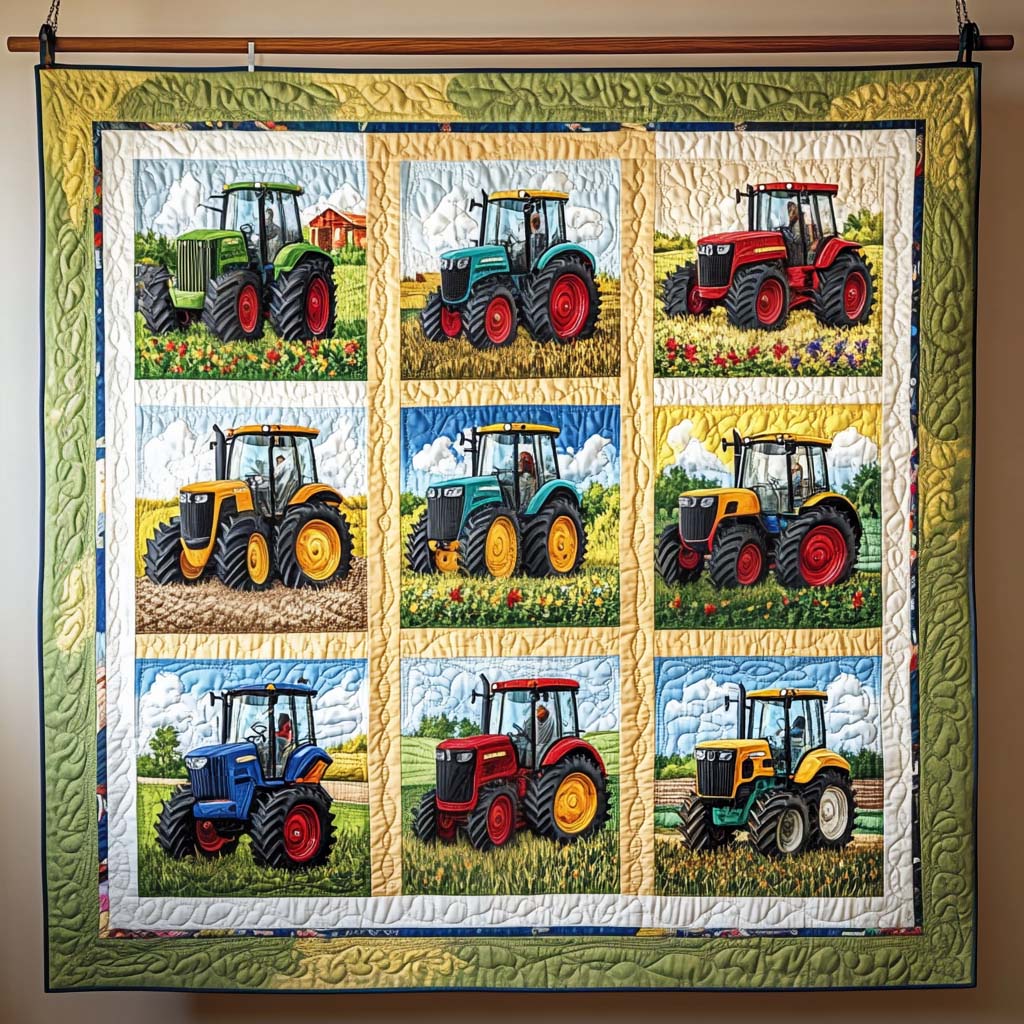 Fields Of Power Quilted Blanket Unique Gifts For Farmers