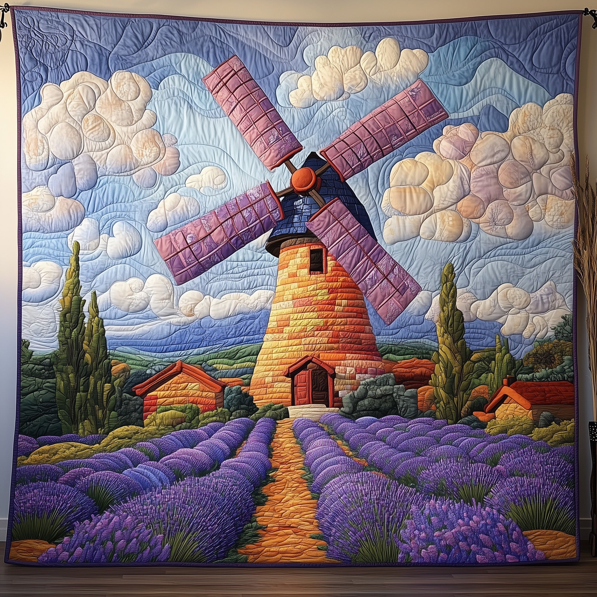 Fields of Purple Dreams Quilted Blanket Couch Throw BlanketBest Gifts For A Family For Christmas