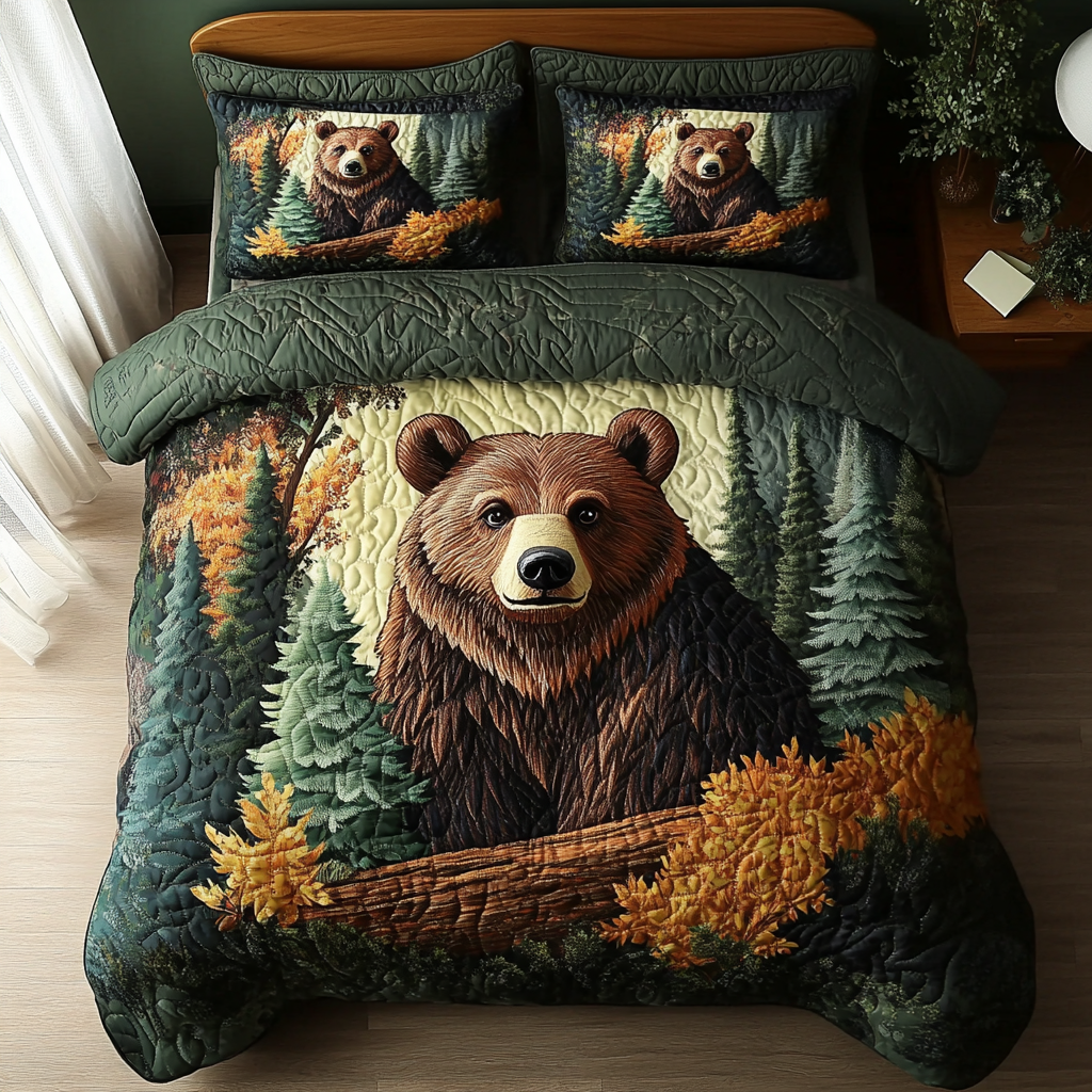 Fierce Wilderness Quilted Bedding Set Bedroom Decorations Gifts For Wild Animal Lovers