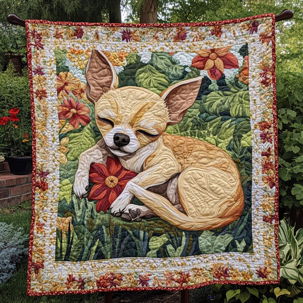 Fiery Little Paws Quilted Blanket Gifts For Dog Lovers
