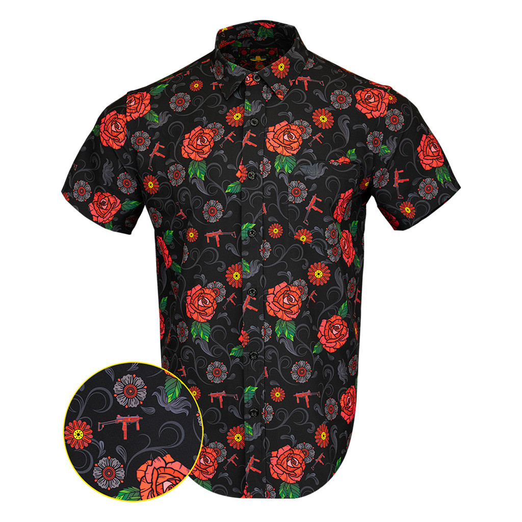 Fiesta Button Down Shirt Tactical Aloha Shirt Christmas Gifts For Gun Lovers