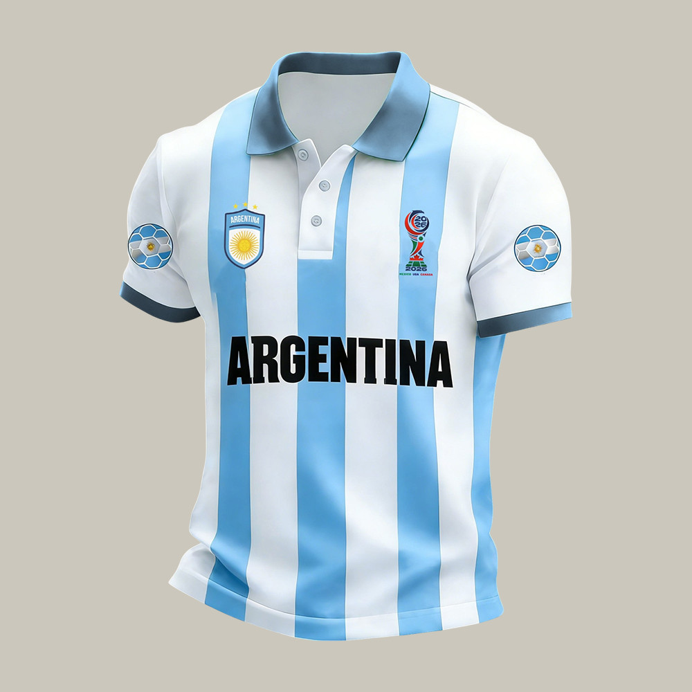 FIFA World Cup 2026 Argentina Polo Shirt Game Day Shirt Soccer Lover Gift For Argentina Team Fans