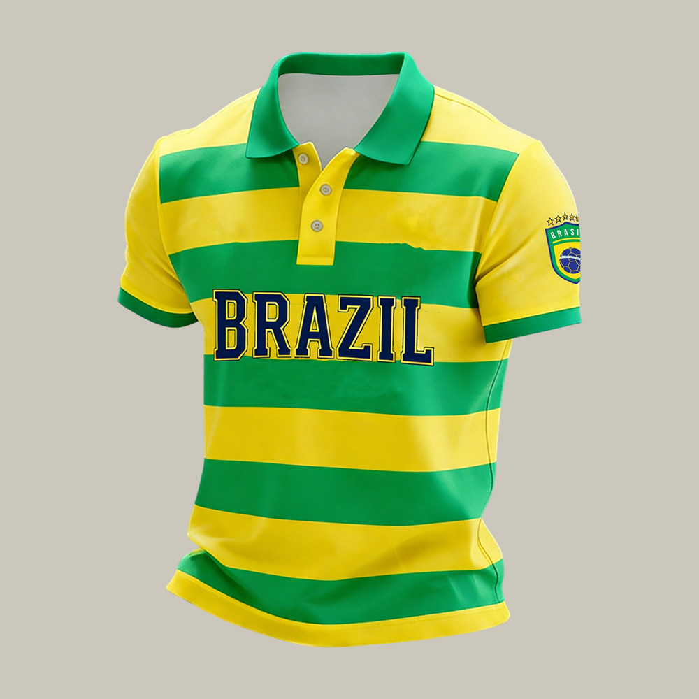 FIFA World Cup 2026 Brazil Polo Shirt Brazil National Soccer Team Shirt Unique Gift For Soccer Players