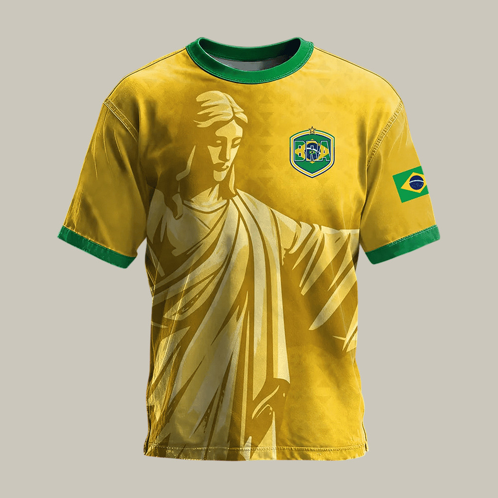 FIFA World Cup 2026 Brazil T-Shirt Christ Of Redeemer Apparel Unique Gift For 2026 World Cup