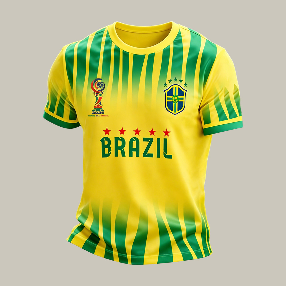 FIFA World Cup 2026 Brazil Team T-Shirt FIFA World Cup 2026 Clothing Present Idea For Him