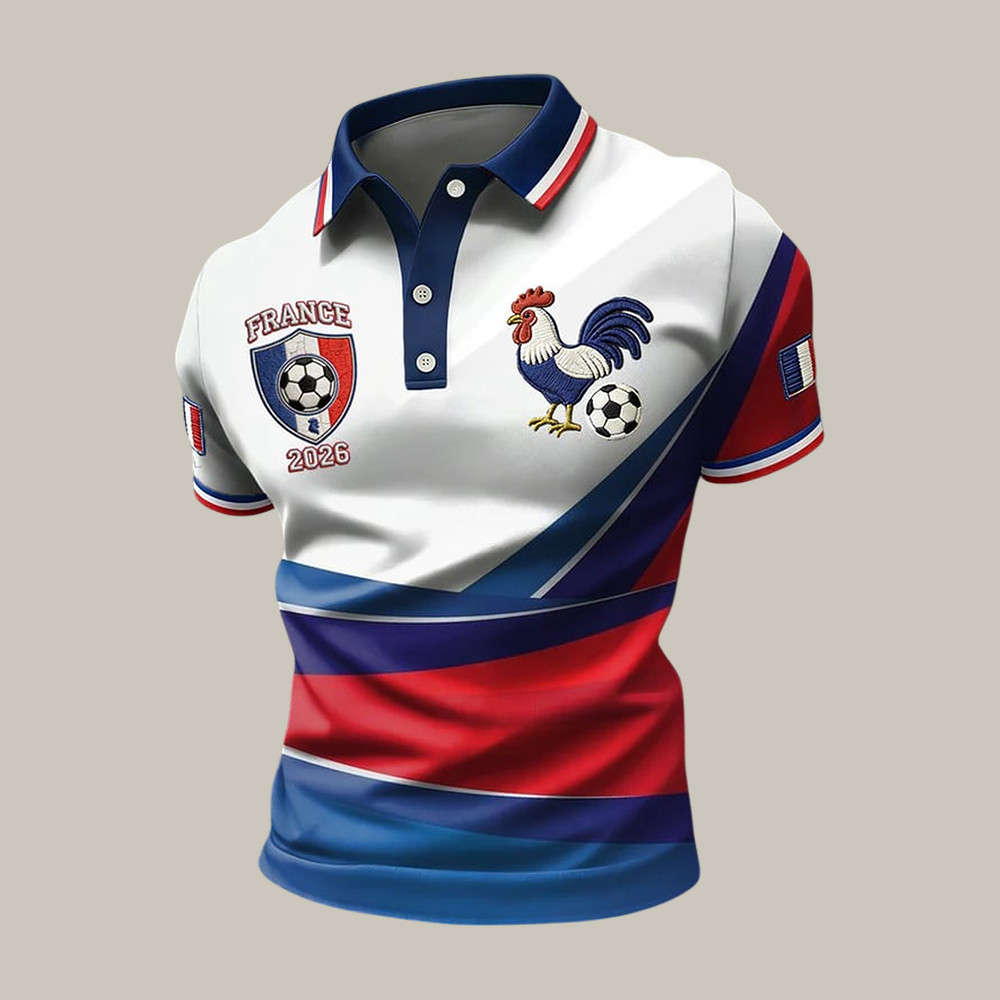 FIFA World Cup 2026 France Rooster Polo Shirt Soccer Clothes Game Day Gift For Father