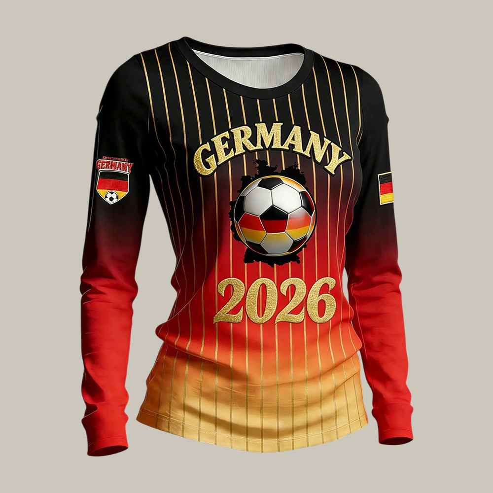 FIFA World Cup 2026 Germany Long Sleeve Shirt Germany 2026 World Cup Apparel Mother's Day Gift