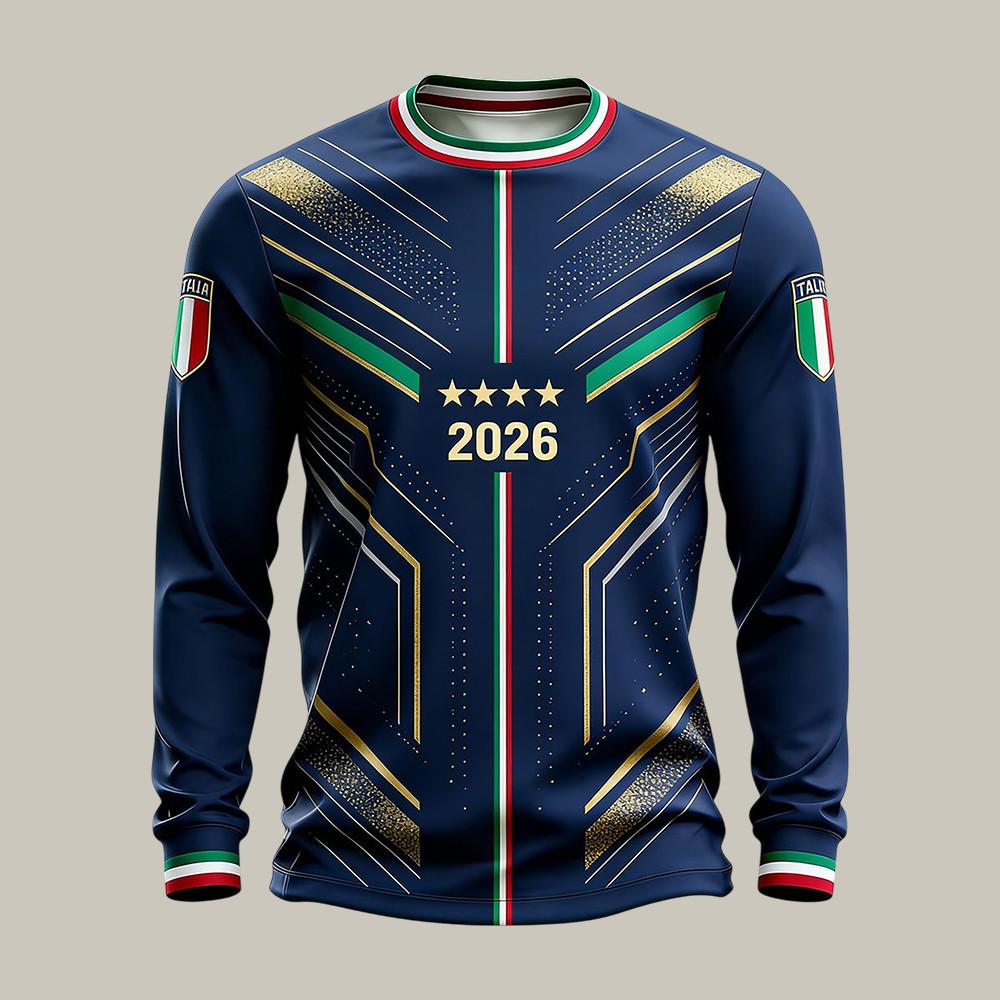 FIFA World Cup 2026 Italia Long Sleeve Shirt FIFA World Cup 2026 Clothing Soccer Gear