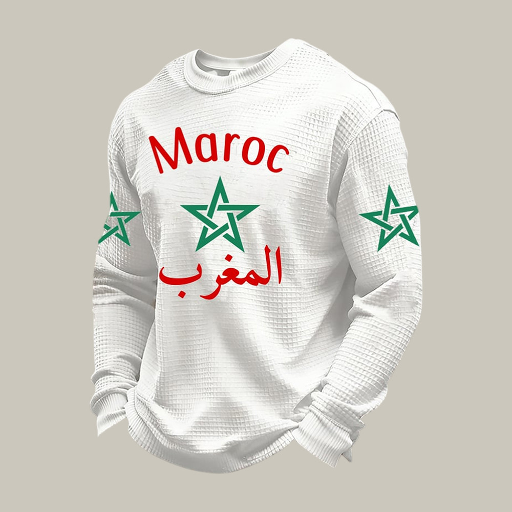 FIFA World Cup 2026 Marocco Long Sleeve Shirt Game Day Soccer Apparel Unique Fan Gift