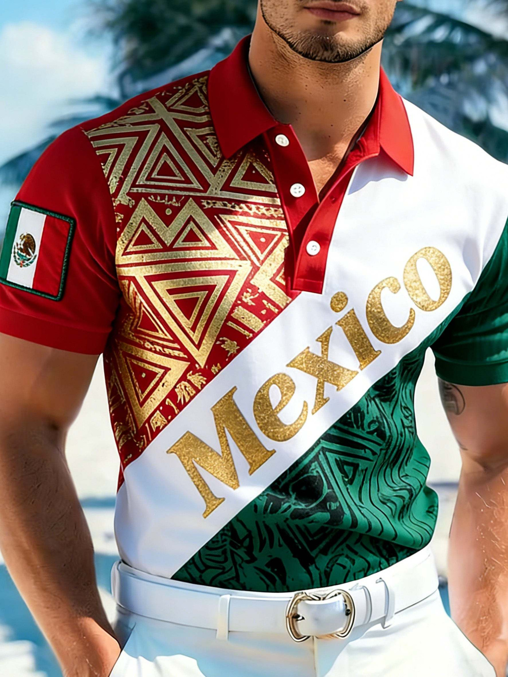 FIFA World Cup 2026 Mexico Soccer Polo Shirt Mexico National Soccer Team Clothes Father's Day Gift