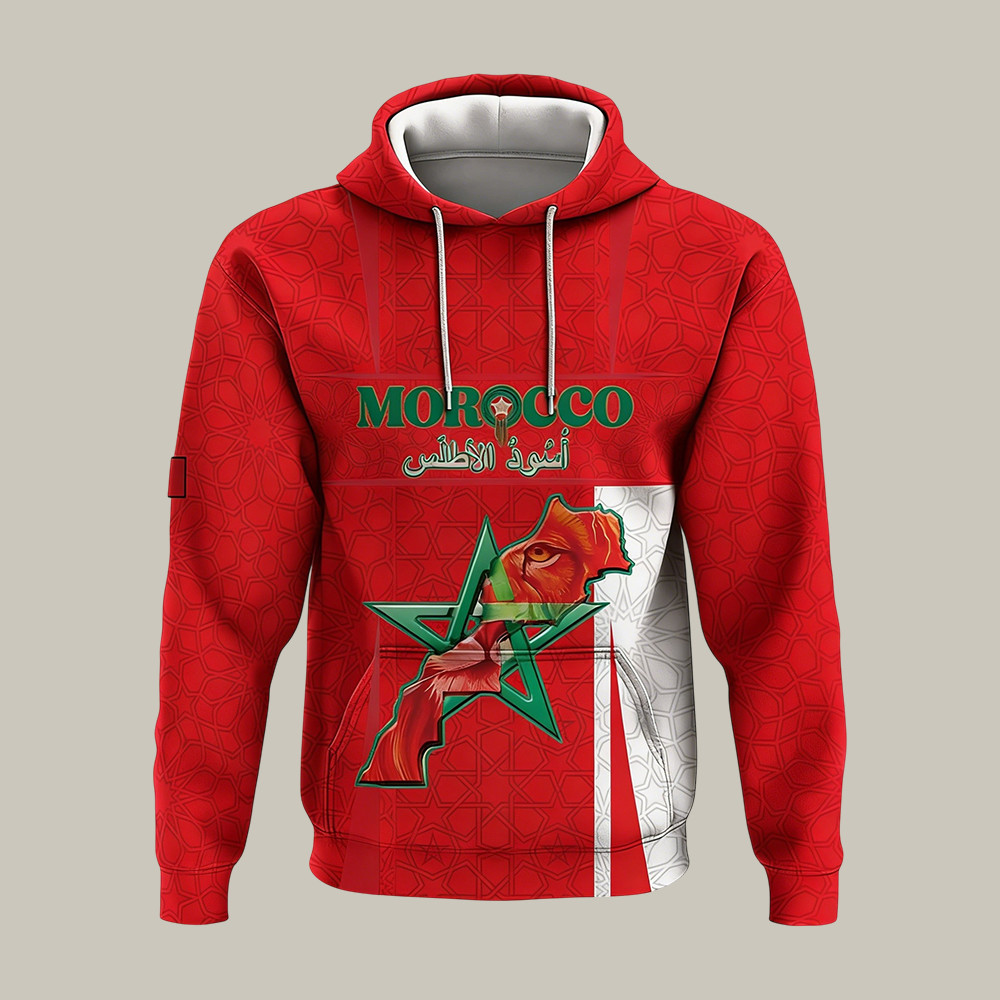 FIFA World Cup 2026 Morocco Hoodie Morocco National Soccer Team Apparel Best Fan Gear