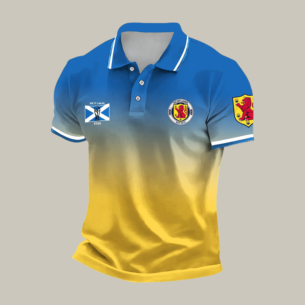 FIFA World Cup 2026 Scotland Polo Shirt FIFA World Cup 2026 Clothes Soccer Dad Gift