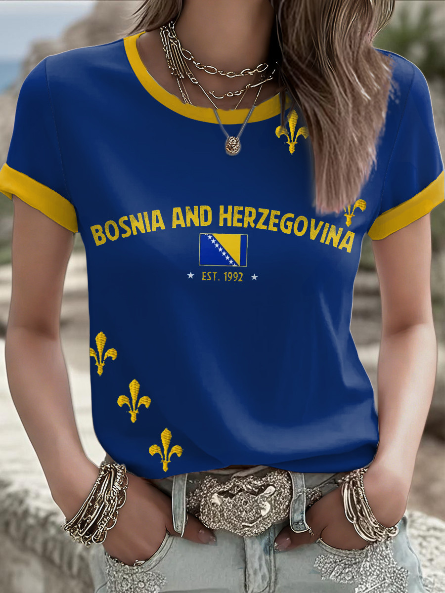 FIFA World Cup 2026 T-Shirt Bosnia Herzegovina Est 1992 Clothing Fans Gift Ideas