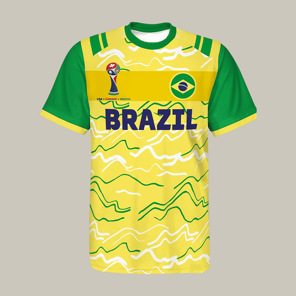 FIFA World Cup 2026 T-Shirt Brazil Soccer Fan Shirt Soccer Lover Gift For Dad Birthday