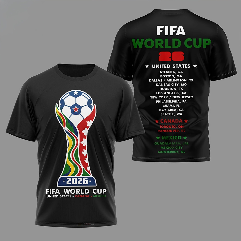 FIFA World Cup 2026 United States Canada Mexico Host Cities Shirt FIFA Merch Gifts For Him
