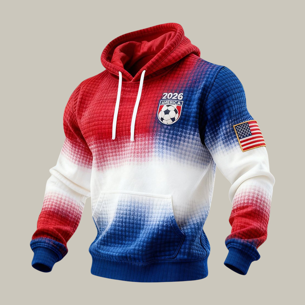 FIFA World Cup 2026 USA Hoodie American Flag Soccer Apparel Fan Gift For Father