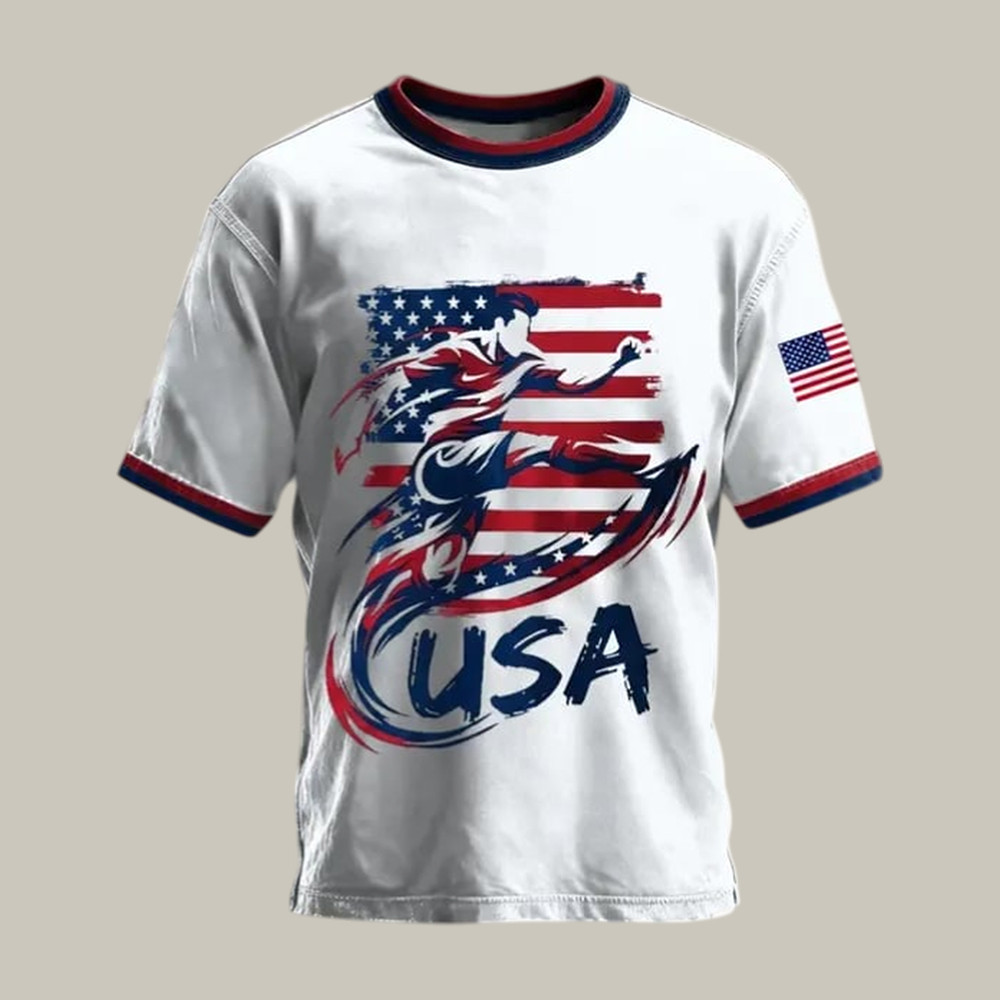 FIFA World Cup 2026 USA T-Shirt American Flag Soccer Fan Merch Cool Gift For Dad