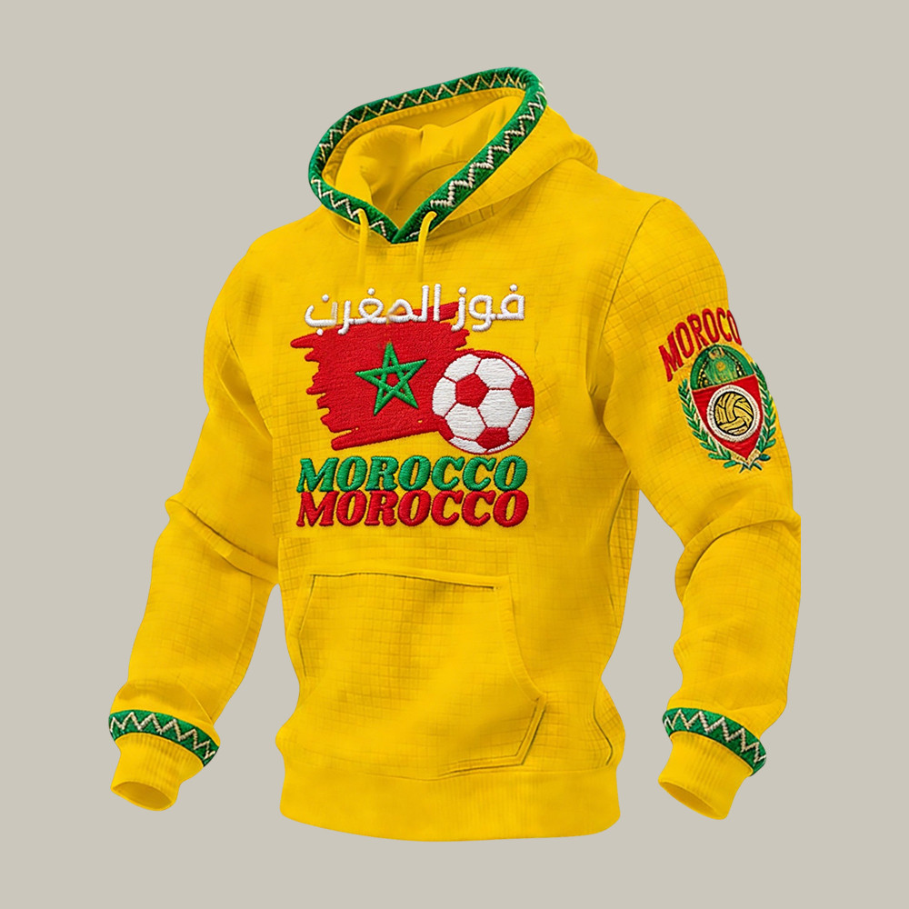 FIFA World Cup Team Hoodie Team Morocco Football Atlas Lions Fans Apparel Soccer Gear