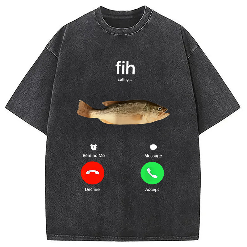 Fih Incoming Call Meme Washed T-Shirt Trendy Everyday Casual Outfit Gifts For Sister Fih Incoming Call Meme Washed T-Shirt Trendy Everyday Casual Outfit Gifts For Sister