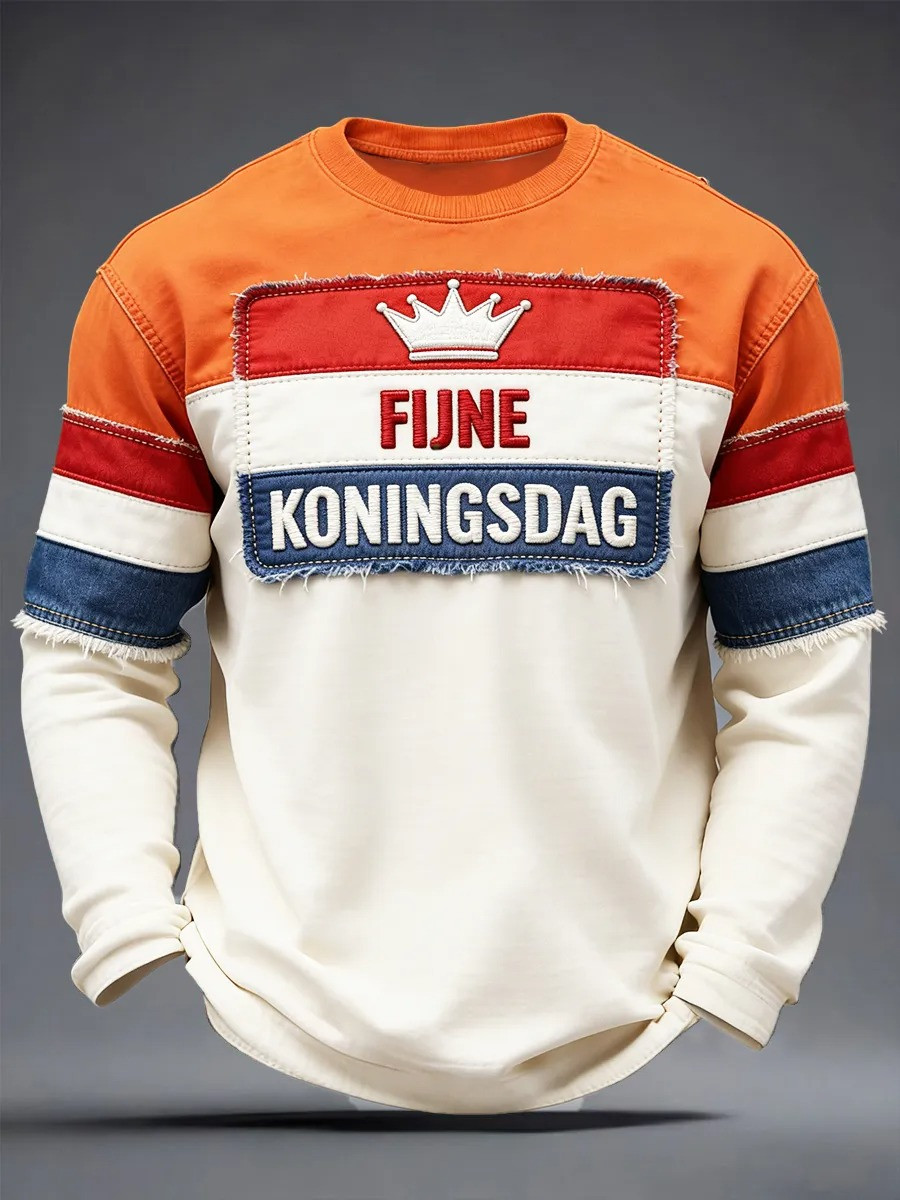 Fijne Koningsdag Crown Sweatshirt Netherlands Dutch Pride Fan Gear Best Gift For Fans