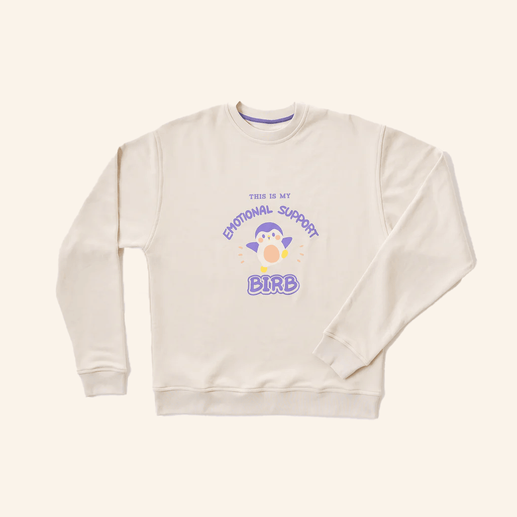 Finch Merch This Is My Emotional Support Birb Finch Crewneck Sweatshirt Gifts For Her Finch Merch This Is My Emotional Support Birb Finch Crewneck Sweatshirt Gifts For Her