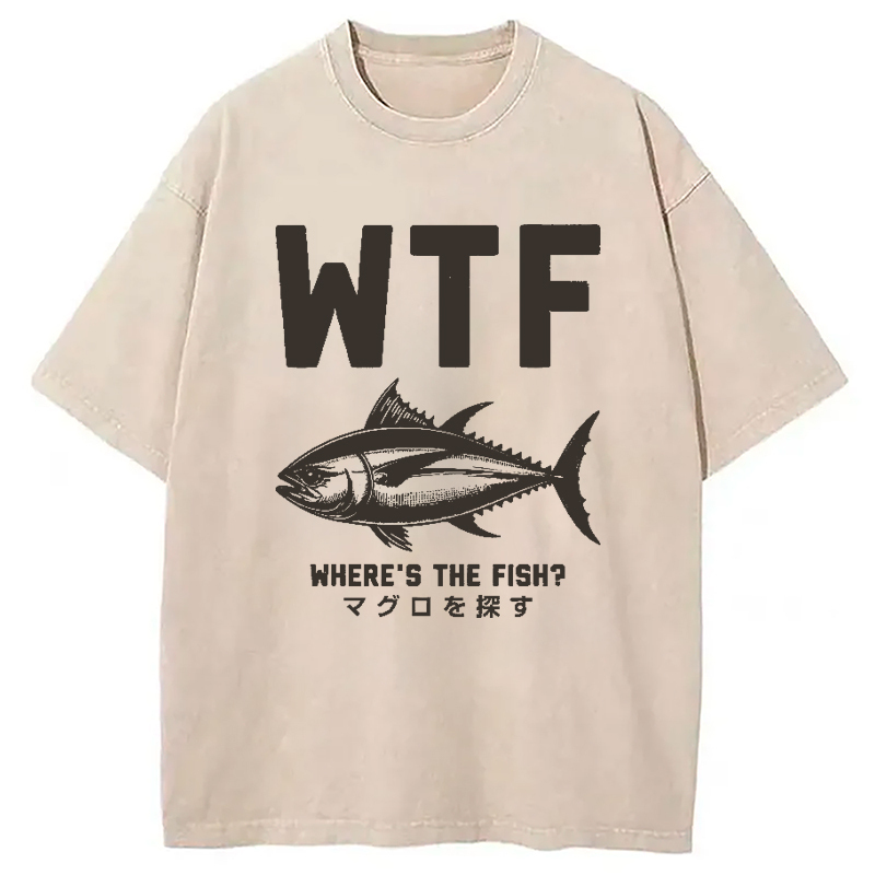 Finding Tuna Washed T-Shirt Everyday Comfort Graphic Shirt Gifts For Friends Finding Tuna Washed T-Shirt Everyday Comfort Graphic Shirt Gifts For Friends