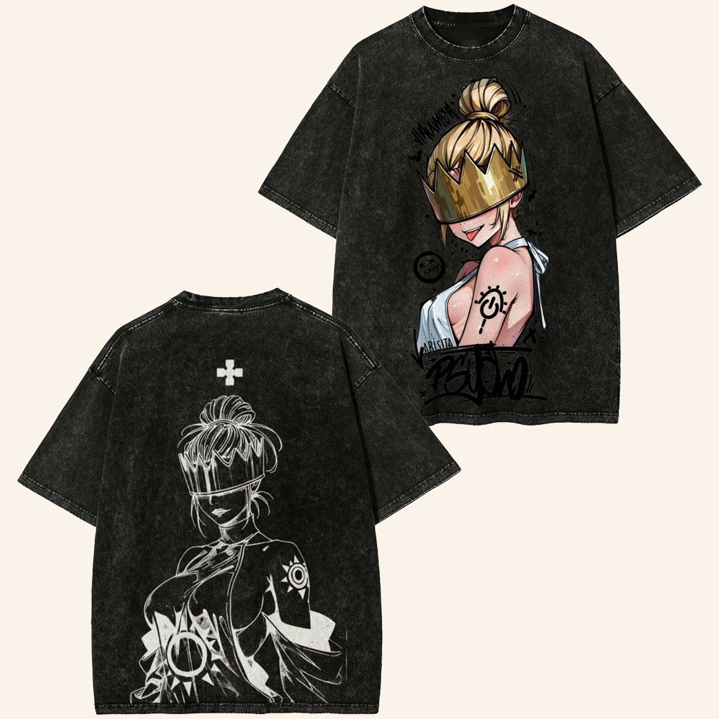 Fire Force Merch Haumea Washed T-Shirt Unique Gifts For Anime Lovers