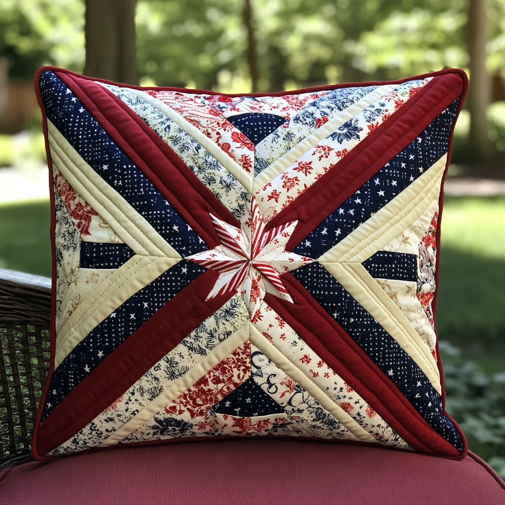 Firecracker Hearts Quilted Pillow Case Throw Pillow Case Covers Unique Gifts Family