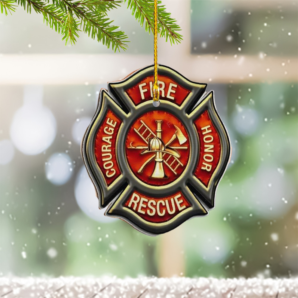 Firefighter Christmas Ornament 2024 Firefighter Christmas Tree Ornaments Decoration Gifts