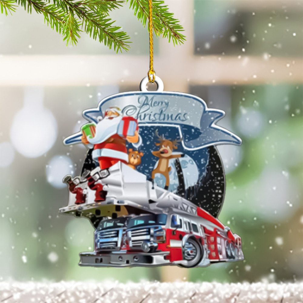 Firefighter Christmas Ornament Fireman Christmas Tree Ornaments 2024