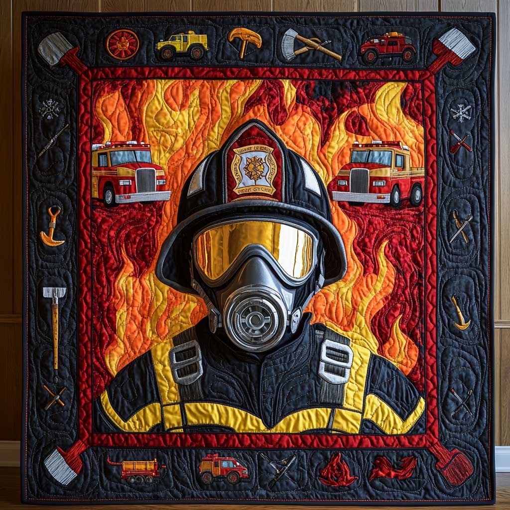 Firefighter Flame Quilted Blanket Throws And Blankets Future Daughter In Law Gifts