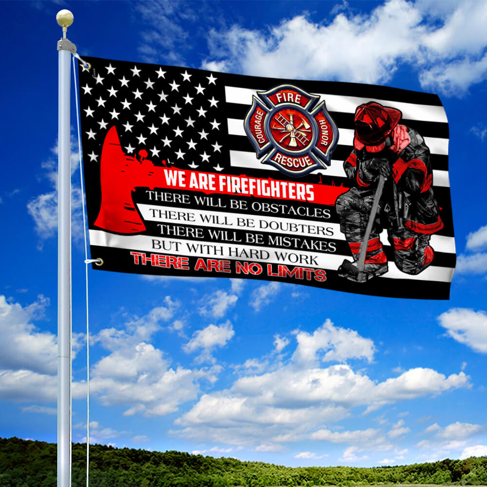 Firefighter Grommet Flag We Are Firefighters