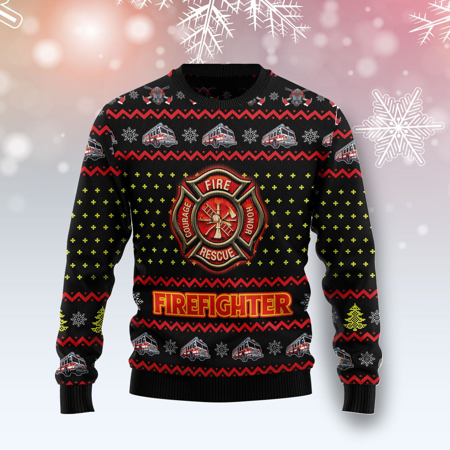 Firefighter Lover  Ugly Christmas Sweater