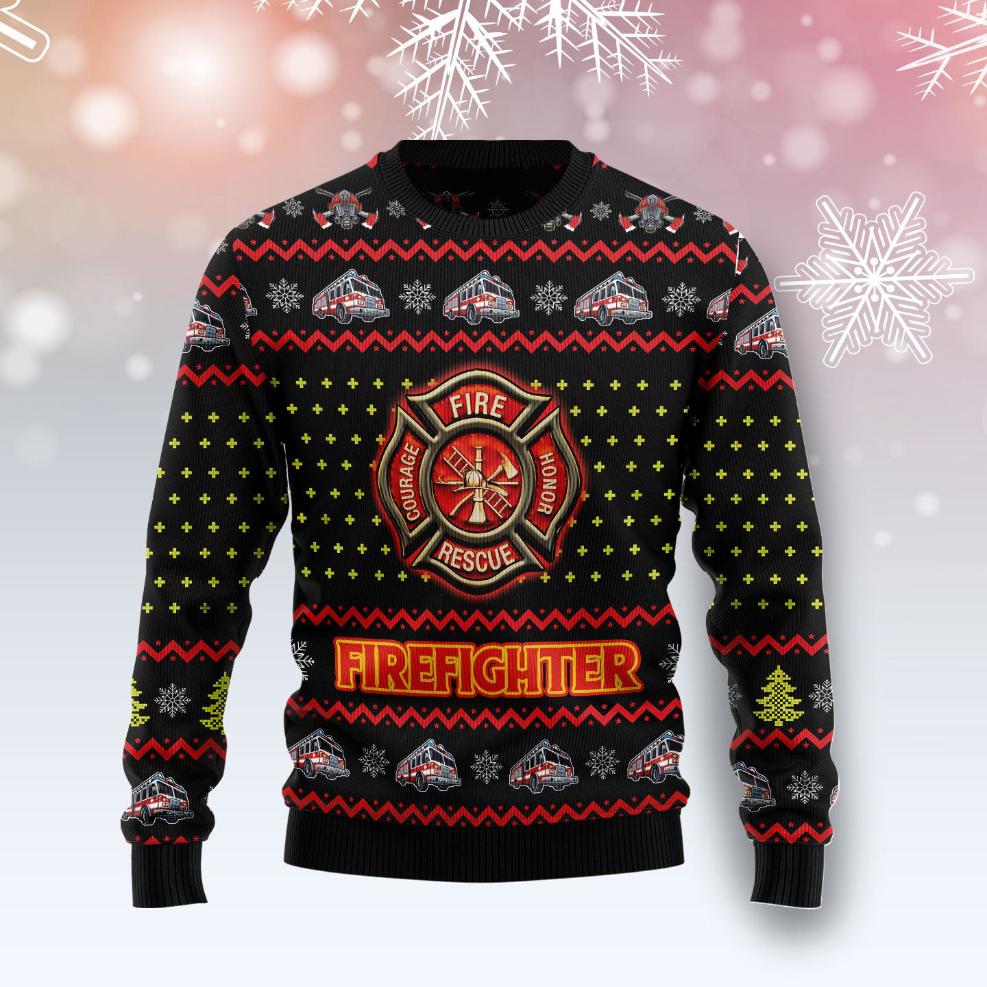 Firefighter Lover Ugly Christmas Sweater Holiday Clothing Best Christmas Sweater