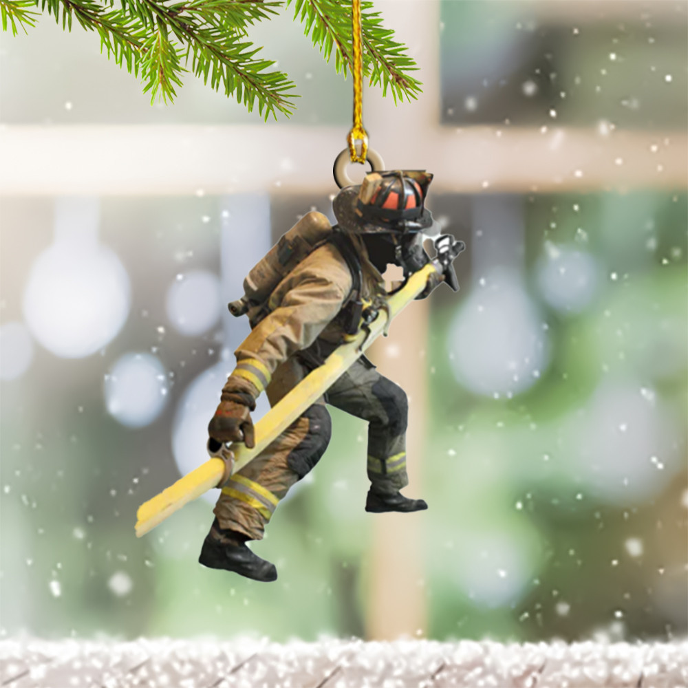 Firefighter Ornament Fire Dept Christmas Ornaments Xmas Tree Decorations
