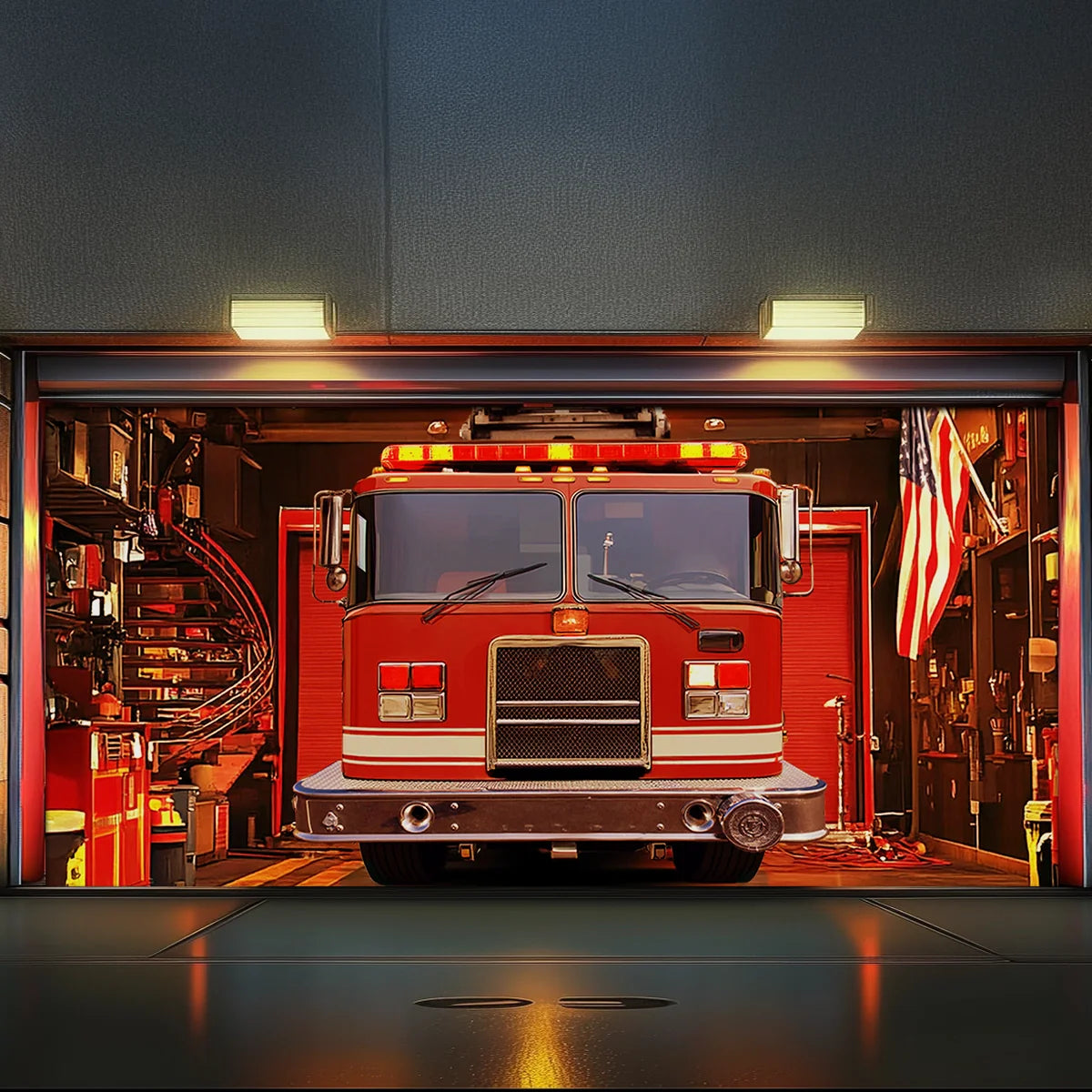 Firefighter Station Glory Garage Door Banner Holiday Decor Unique Gifts For Firefighters