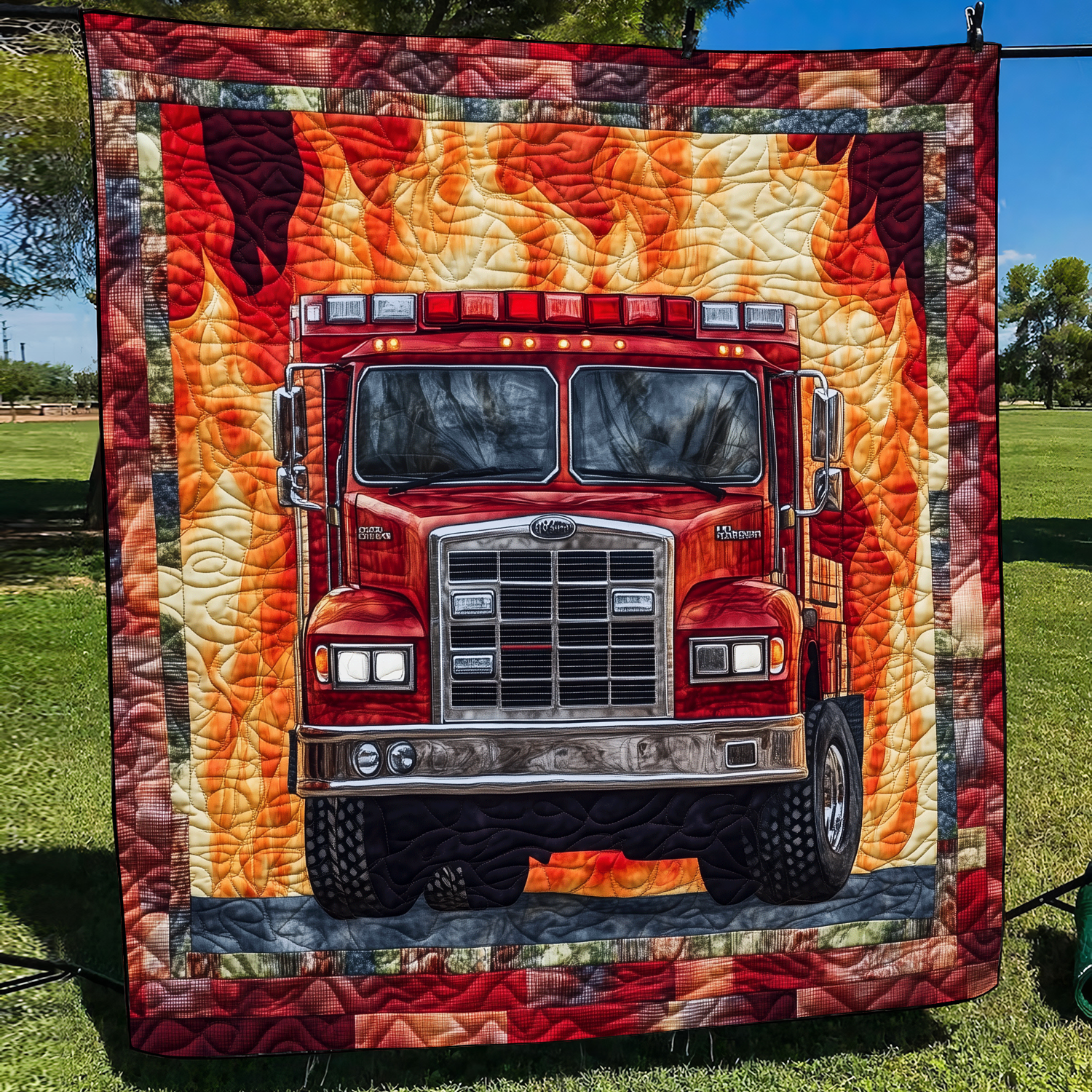 Firefighter Strength Quilted Blanket Firefighter Gifts For Him