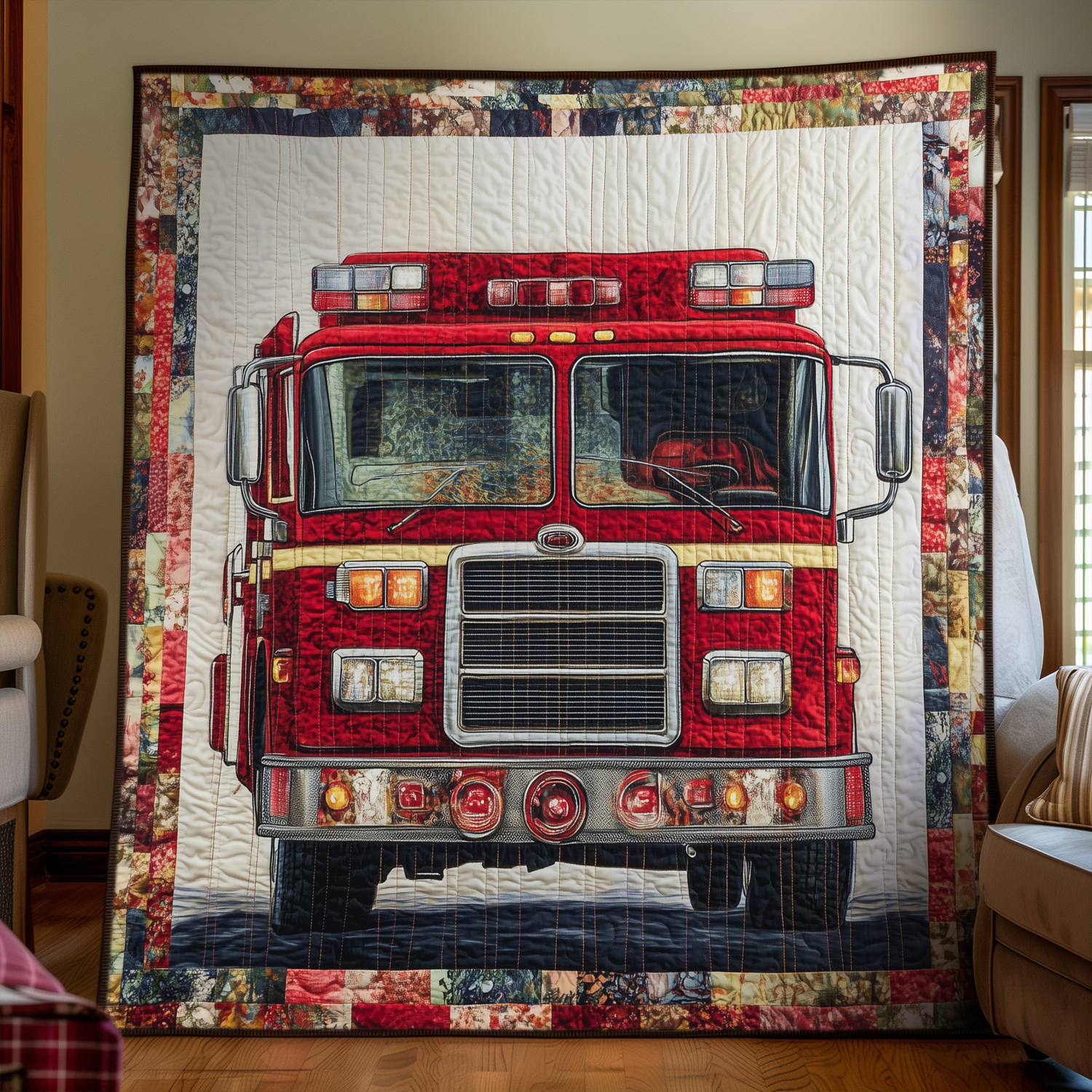 Firefighter Valor Quilted Blanket Gift For Firefighter